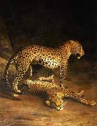 Jacques-Laurent Agasse Two Leopards Lying in the Exeter oil painting
